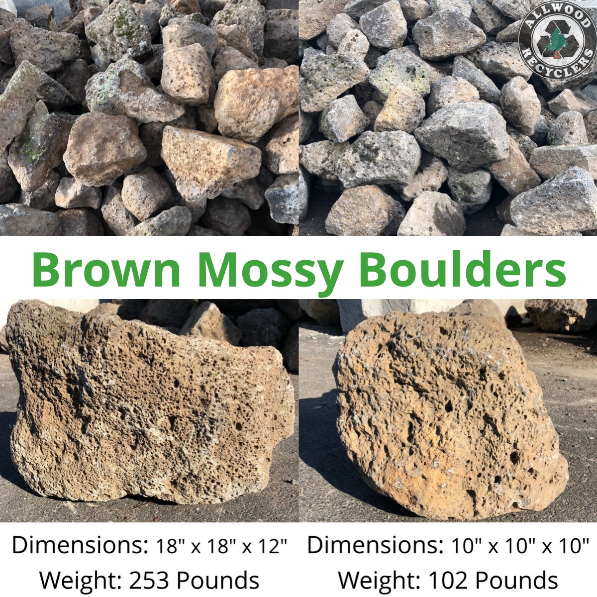 Brown Mossy Boulders
